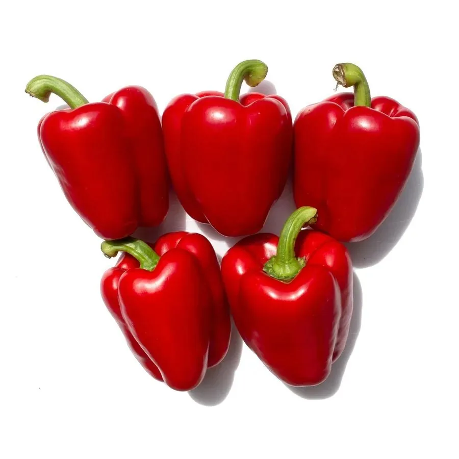 Fresh red bell peppers